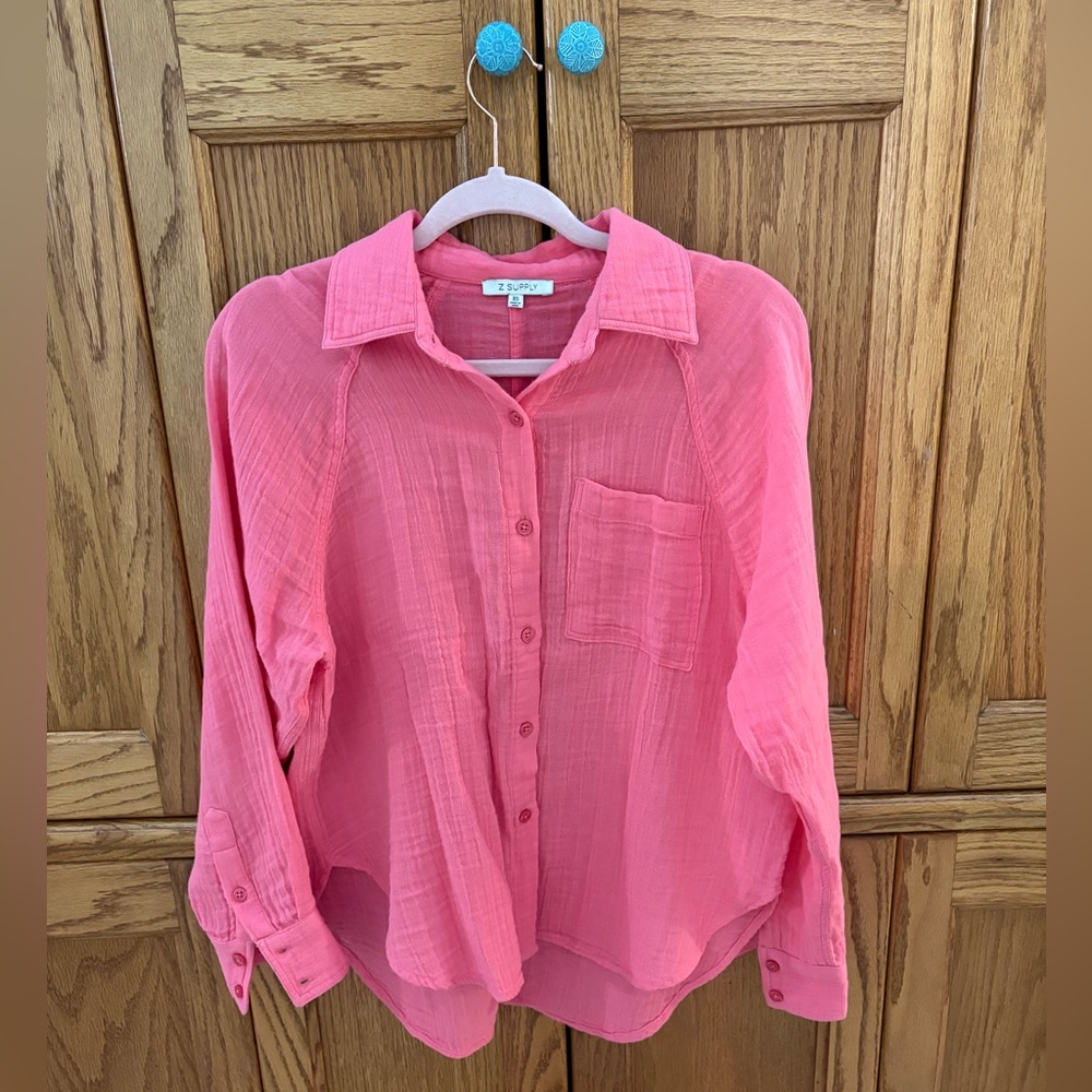 Z Supply Perfect Airy Top in Bright Pink size XS - Picture 5 of 8